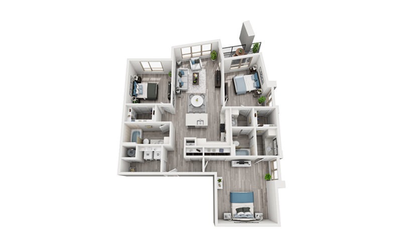 Studio, 1, 2, & 3Bedroom Apartments in Uptown Charlotte Savoy